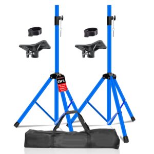 5Core Speaker Stand Tripod Tall Adjustable 72 Inch DJ Pole Mount Studio Monitor Stands SKY BLUE 2 PK